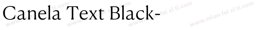 Canela Text Black字体转换